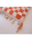Tapis berbère en laine à carreaux 170 x 255 cm VENDU