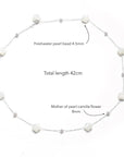 Parelmoer Rose Flower Star ketting