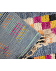 Tapis d'entrée berbère marocain pure laine 71 x 413 cm