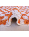 Tapis berbère en laine à carreaux 170 x 255 cm VENDU