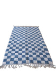 Tapis berbère en laine à carreaux 156 x 240 cm