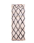 Tapis d'entrée berbère marocain pure laine 75 x 202 cm