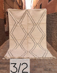 Berber rug Beni Ouarain pure wool 200 x 300 cm