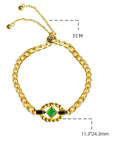 Luxe vintage stijl kettingarmband met groene onyx