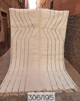 Beni Ouarain pure wool Berber rug 195 x 306 cm