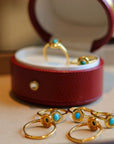 Moderne vintage turquoise stenen ovale ring-verstelbaar