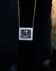 Vierkante Romeinse stijl godin standbeeld ketting