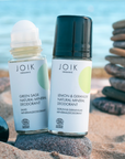 JOIK Organic Lemon & Geranium Vegan Mineral Deodorant 50ml glass bottle