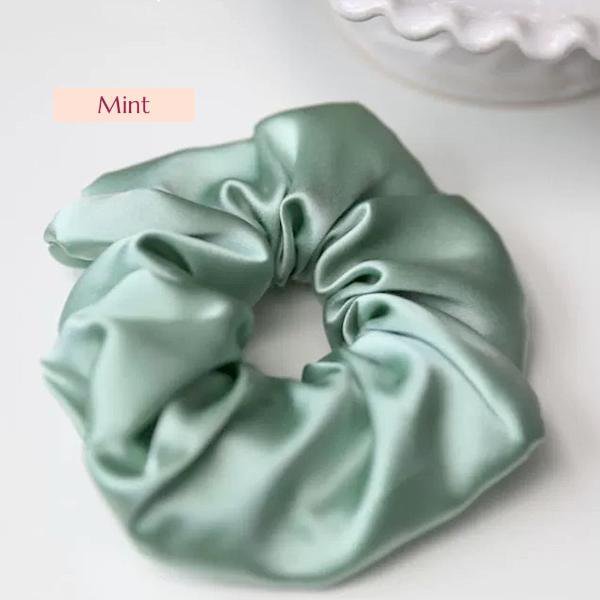 Luxe 100% zijden haarscrunchie - 6 cm breed