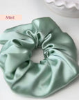 Luxe 100% zijden haarscrunchie - 6 cm breed