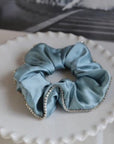 100% zijde oogverblindende haarscrunchie - 19 momme - diamantversiering