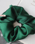 Luxe 100% zijden haarscrunchie - 6 cm breed