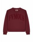 Boxy Sweater Famous Burgundy Glitter Copy 1