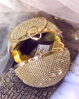 Luxe Ball Clutch-Bling Bling Diamonds-Goud en Zilver