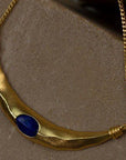 Geometrische ketting in Egyptische stijl-Lapis Lazuli en zwarte Spinel