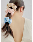 Luxe 100% zijden haarscrunchie - 6 cm breed