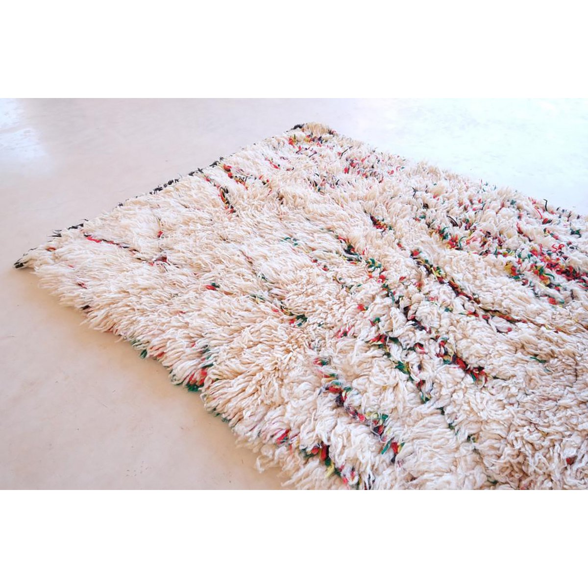 Pure wool Moroccan Berber carpet 95 x 205 cm