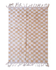 Berber geruit wollen vloerkleed 164 x 251 cm