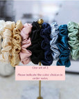 Luxe 100% zijden haarscrunchie - 6 cm breed