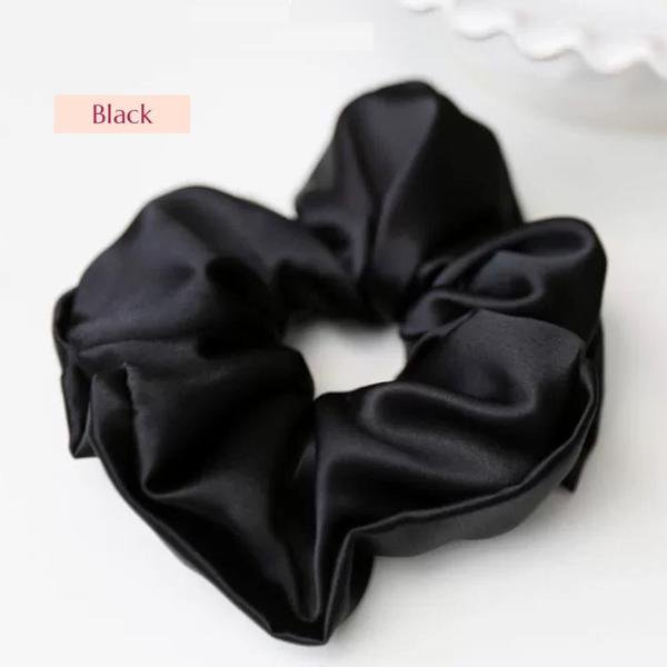 Luxe 100% zijden haarscrunchie - 6 cm breed