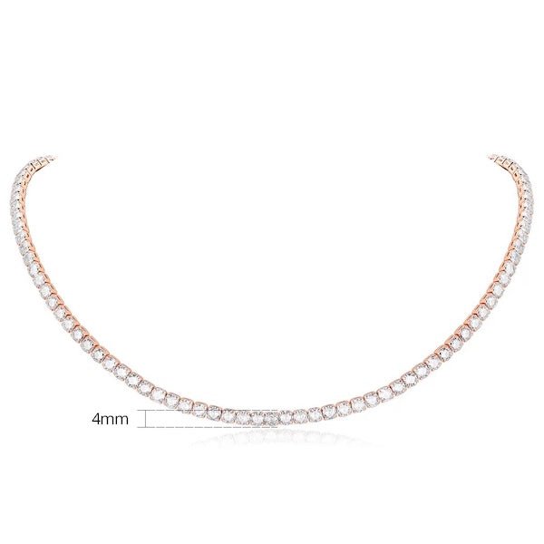 Tijdloze sprankelende choker met diamantlook