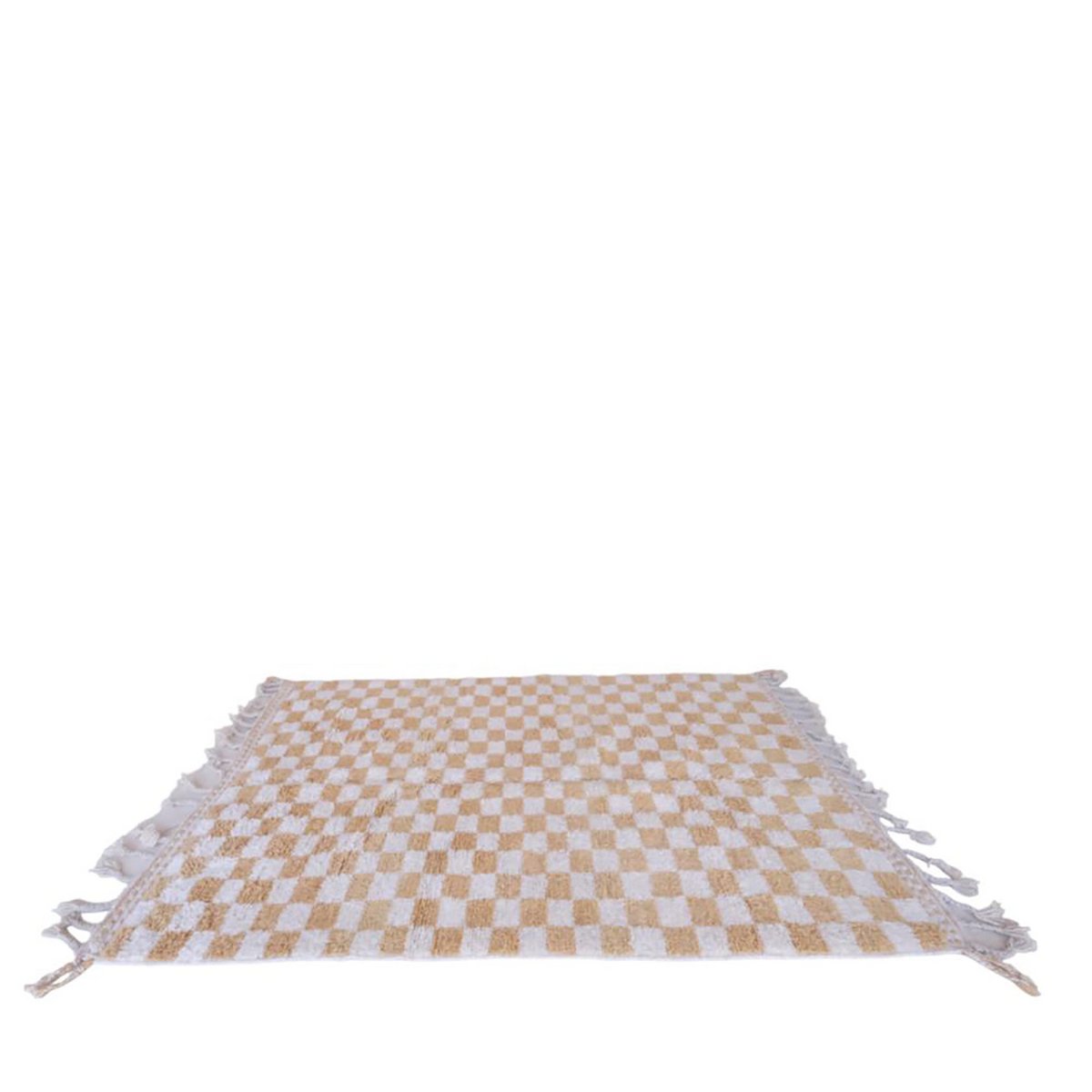 Berber geruit wollen vloerkleed 164 x 251 cm