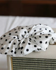 Polka Dot 100% zijden haarscrunchie - 6 cm breed