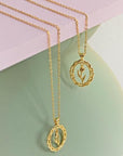 Moderne Vintage Tulpenketting - Goud vermeil