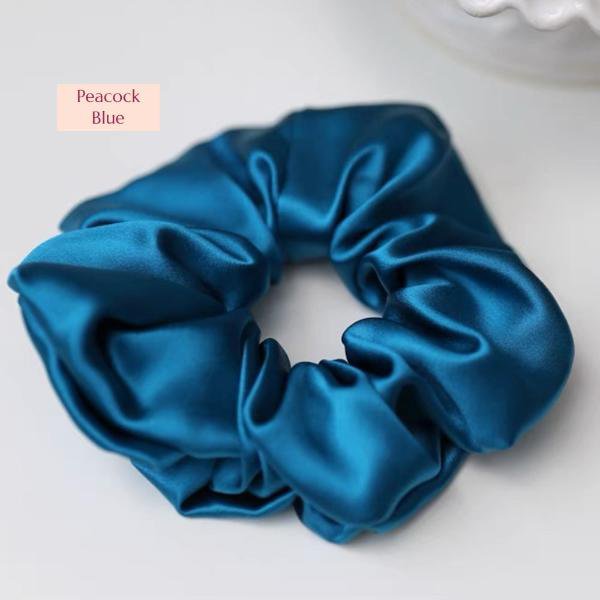 Luxe 100% zijden haarscrunchie - 6 cm breed