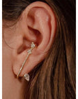 Moderne Vintage Sparkling line Ear Cuff-uit één stuk