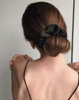 Luxe 100% zijden haarscrunchie - 6 cm breed