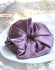 Luxe 100% zijden haarscrunchie - 6 cm breed