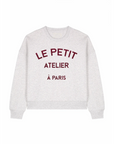 Boxy Sweater Le Petit Atelier Bordeaux Glitter