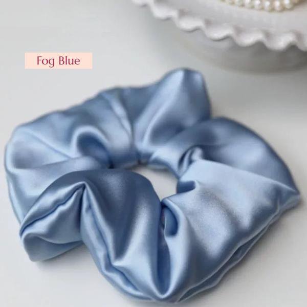 Luxe 100% zijden haarscrunchie - 6 cm breed