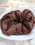 Luxe 100% zijden haarscrunchie - 6 cm breed