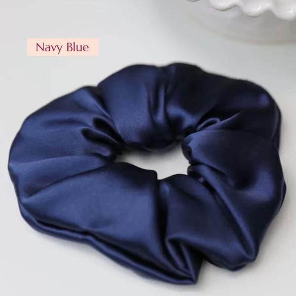 Luxe 100% zijden haarscrunchie - 6 cm breed