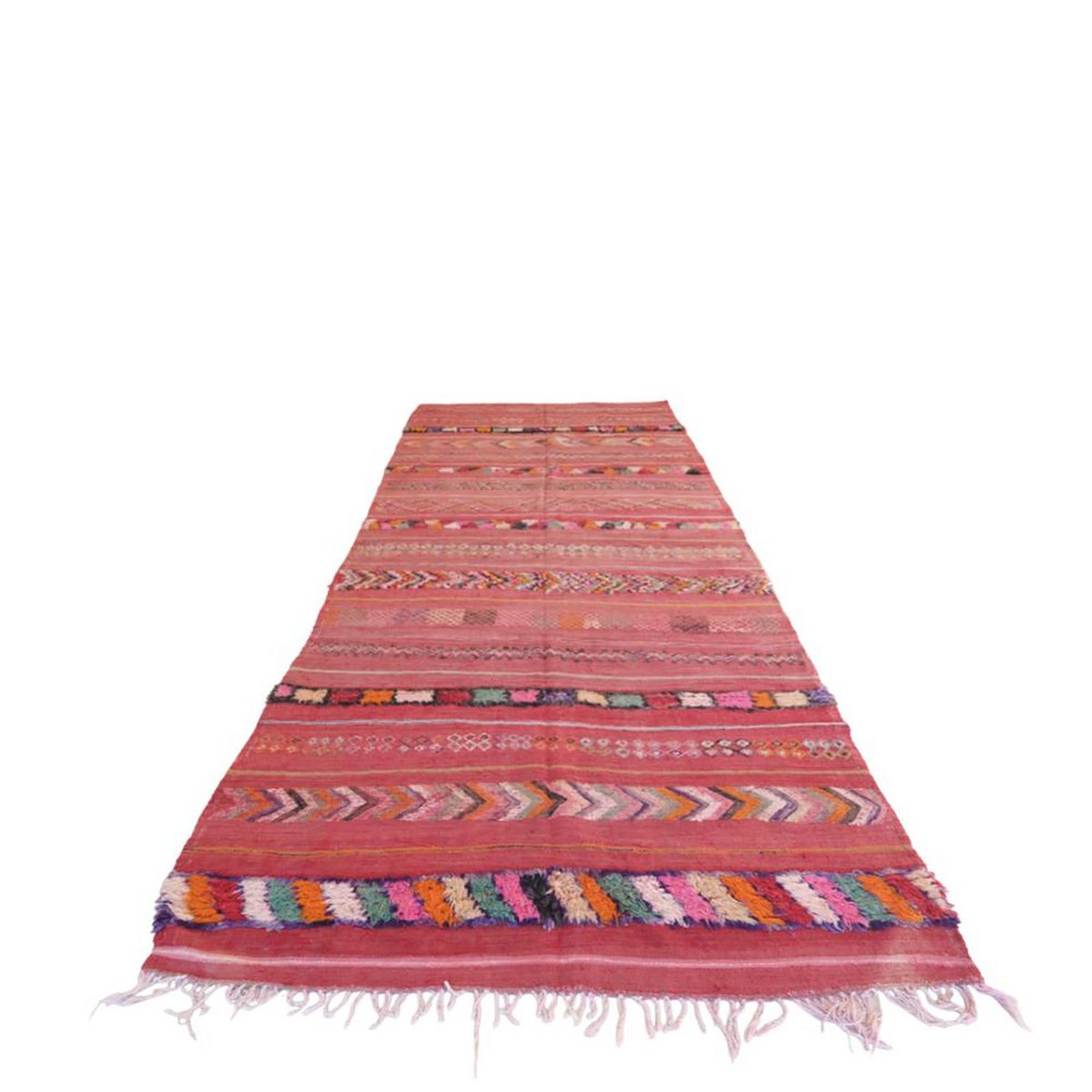 Zuiver wollen Marokkaans Kelim Berber tapijt 173 x 399 cm VERKOCHT