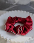 100% zijde oogverblindende haarscrunchie - 19 momme - diamantversiering