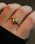 Moderne vintage turquoise stenen ovale ring-verstelbaar