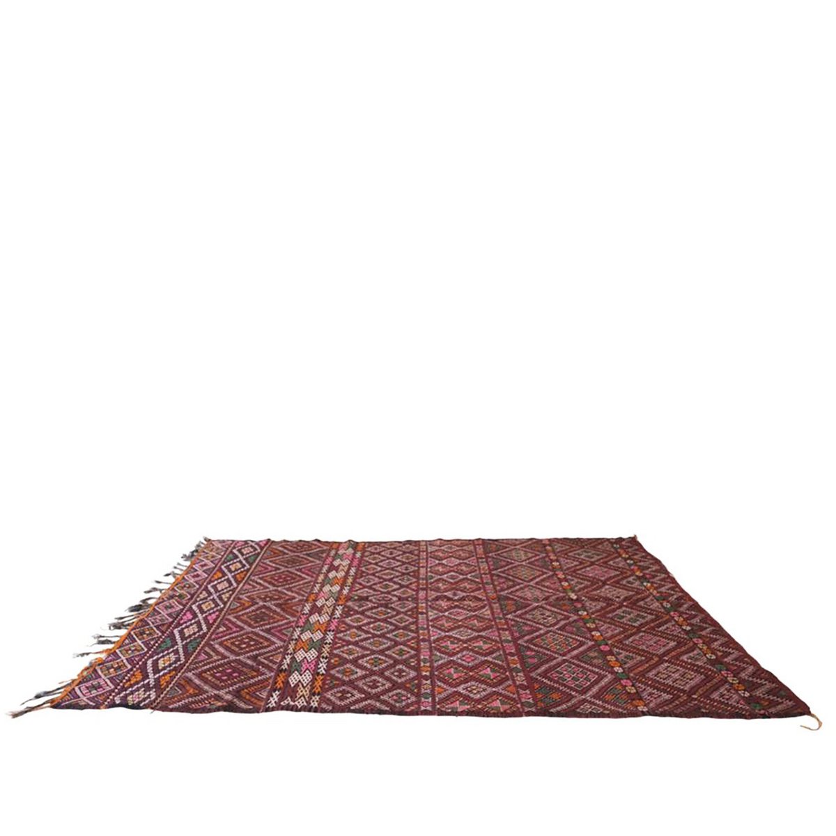 Zuiver wollen Marokkaans Kelim Berber tapijt 190 x 311 cm