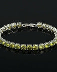 Bracelet fantaisie pierre d'olive scintillante