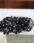 Polka Dot 100% zijden haarscrunchie - 6 cm breed