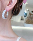 Luxe hoepeloorbellen met diamantlook